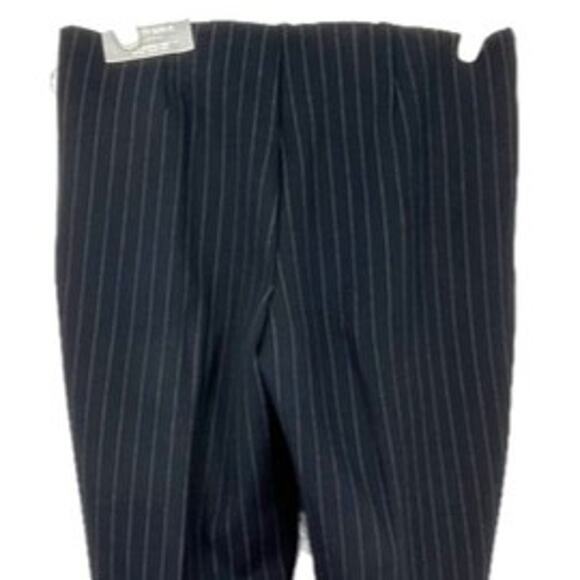Chico's 360 Juliet Ankle Pants in Navy Blue with White Pinstripe Size 6 - Picture 5 of 11
